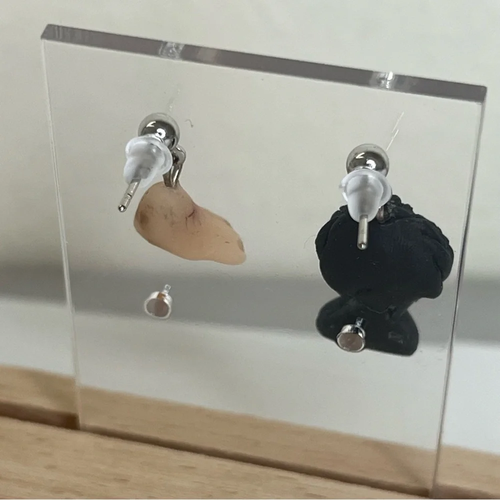 Wednesday Addams Clay Handmade Earrings - Picture 8 of 8